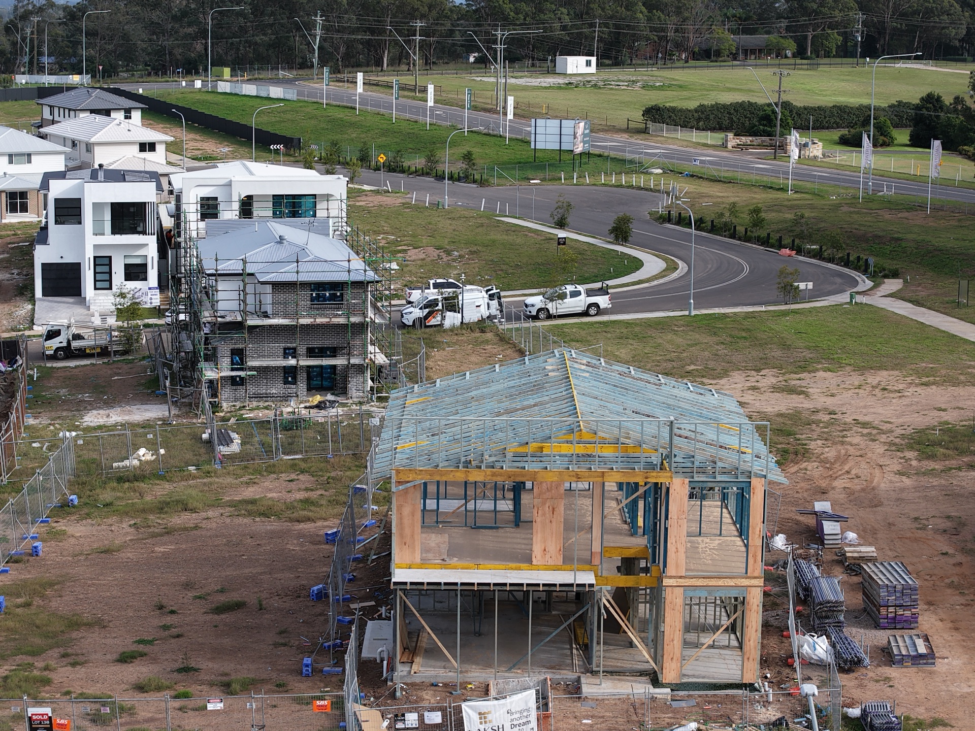Two-storey frame — AWA Structural Framing, Sydney